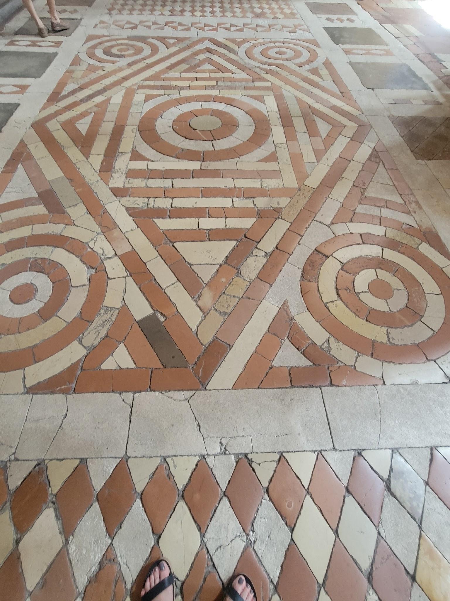 Antique Italian floor tiles in Umbria